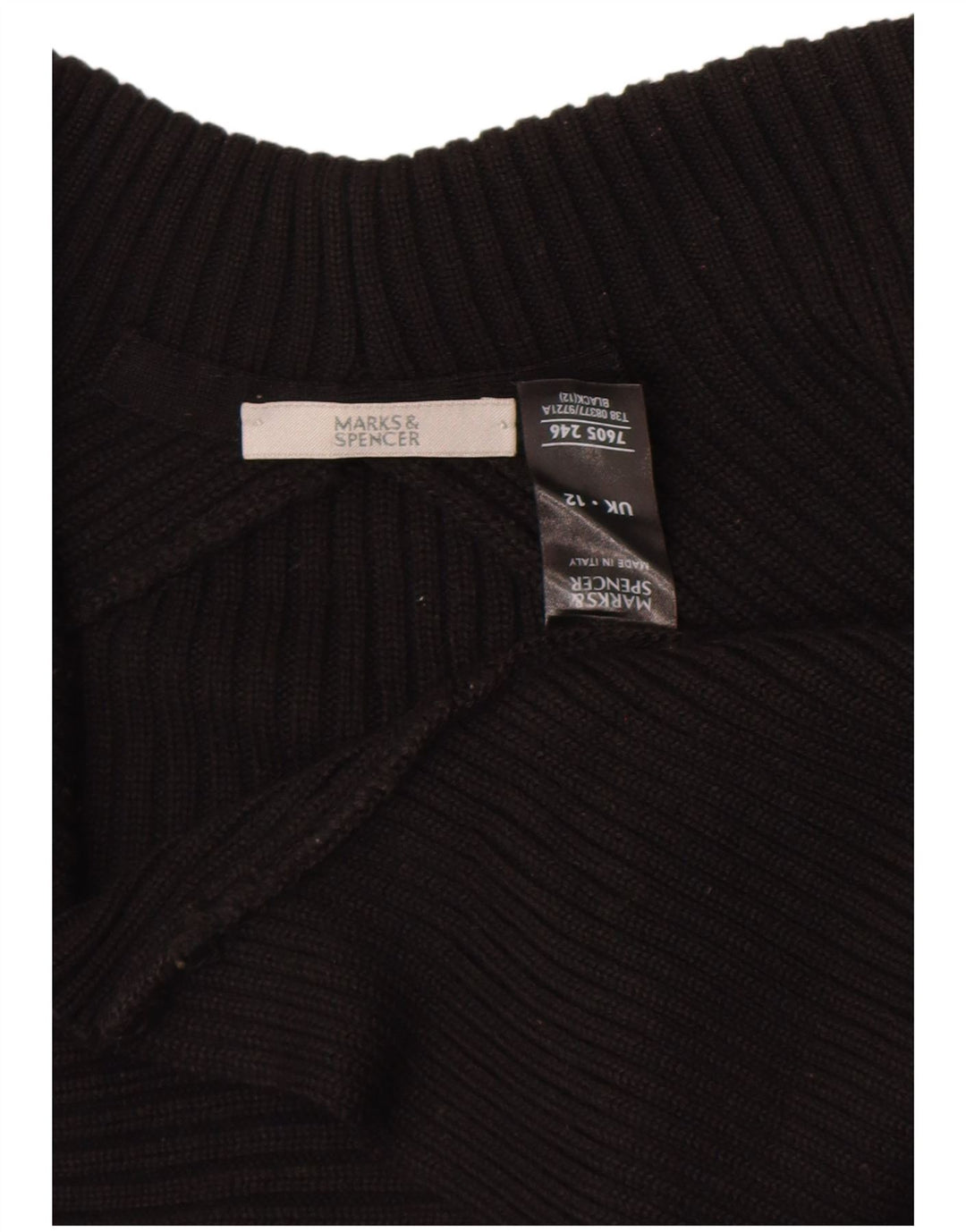 Marks & Spencer Womens Open Bolero Jumper Reino Unido 12 Médio Preto Acrílico