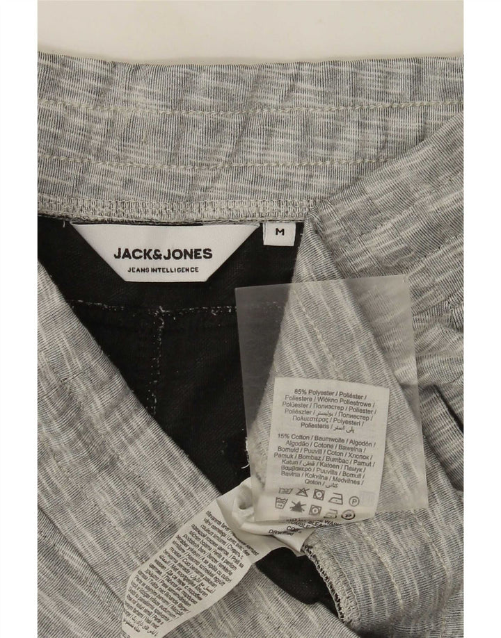Shorts esportivos masculinos Jack & Jones poliéster manchado cinza médio