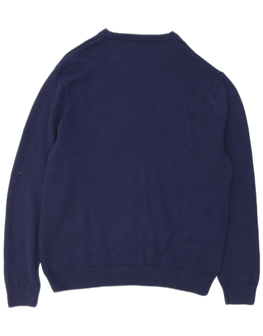 Suéter masculino Chaps com gola redonda XL azul marinho algodão
