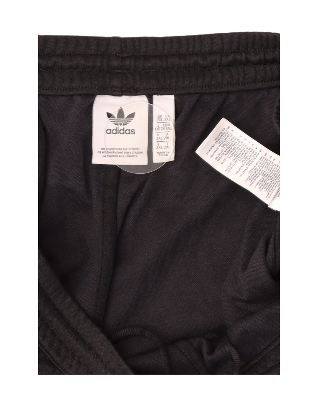 Calça de treino masculina Adidas 2XL algodão preto