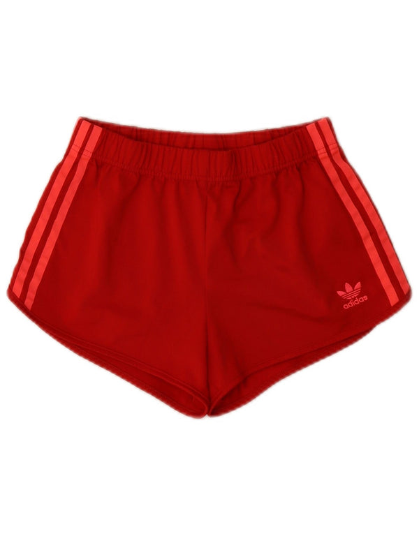 Shorts esportivos femininos Adidas UK 4 XS Borgonha Poliéster