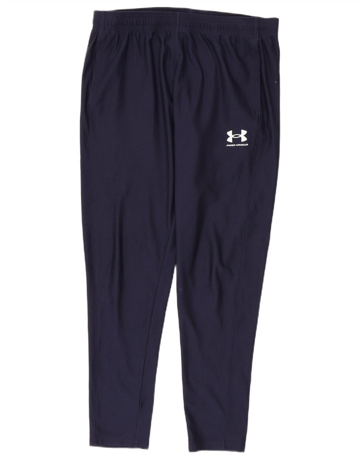 Calça de treino masculina Under Armour grande poliéster azul marinho