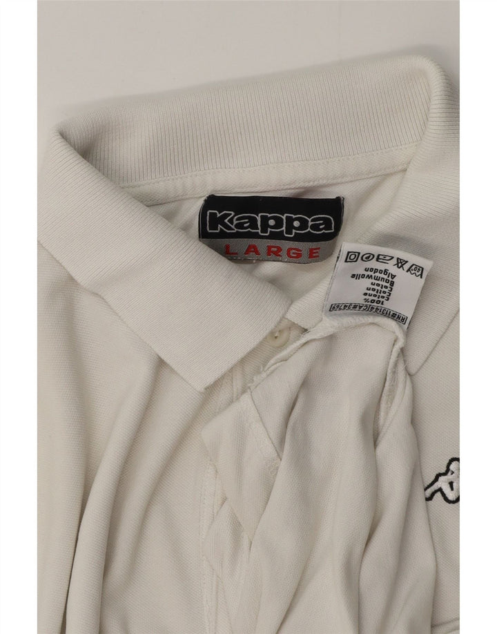 Camisa polo masculina Kappa grande algodão branco