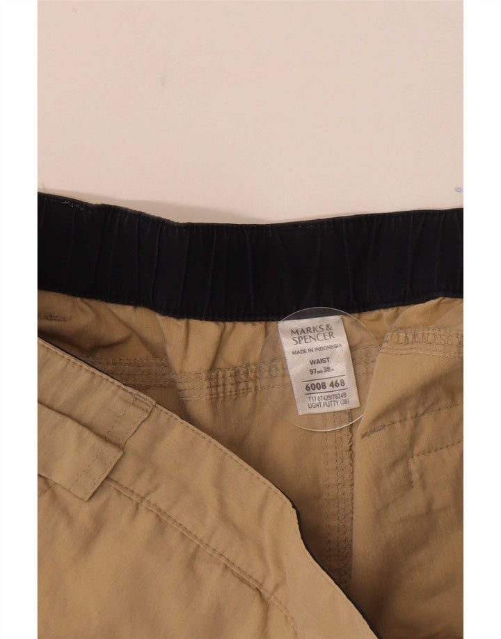 Shorts cargo masculino Marks & Spencer W38 XL algodão bege