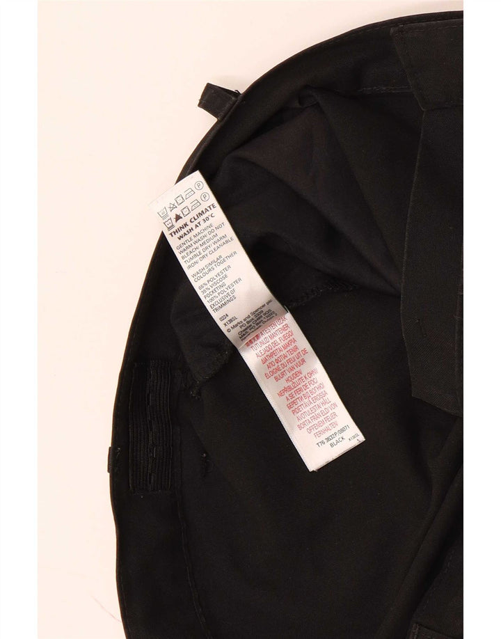 Calças Marks & Spencer Boys Slim Suit 15-16 Anos W34 L29 Poliéster Preto