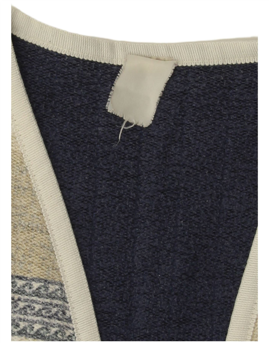 Colete aberto feminino VINTAGE UK 18 XL bege patchwork