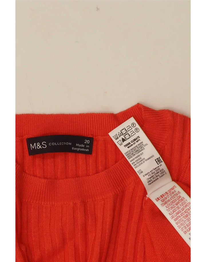 Blusa feminina Marks & Spencer UK 20 2XL viscose laranja
