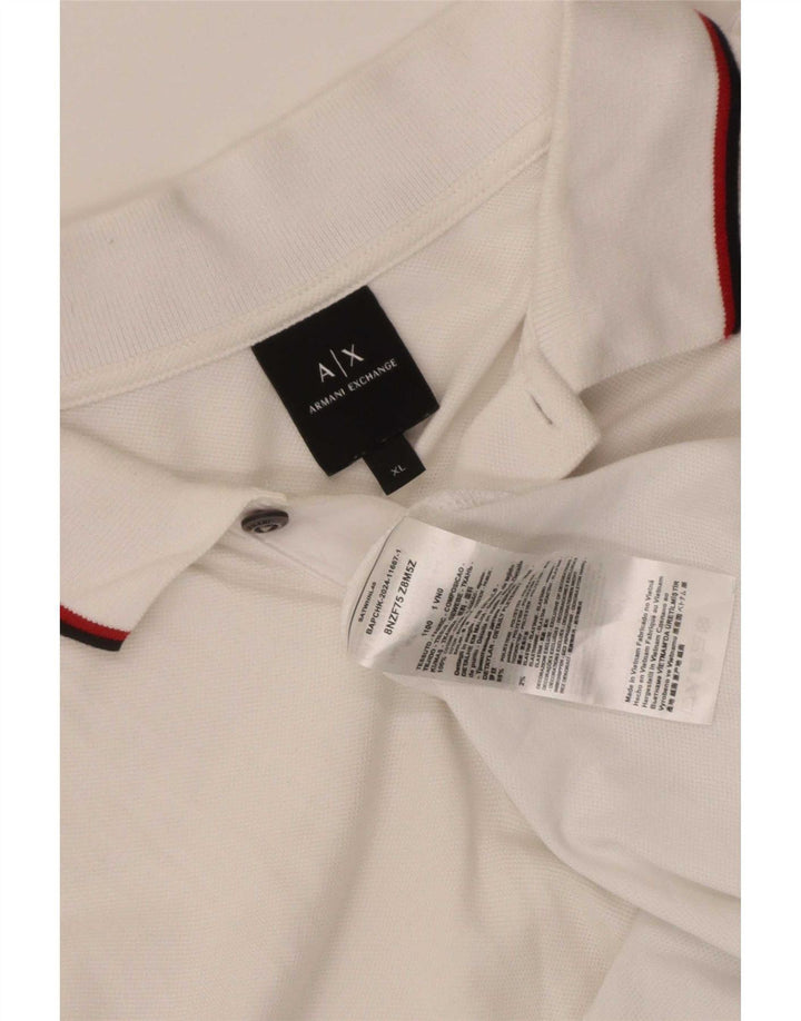 Camisa polo masculina Armani Exchange XL algodão branco