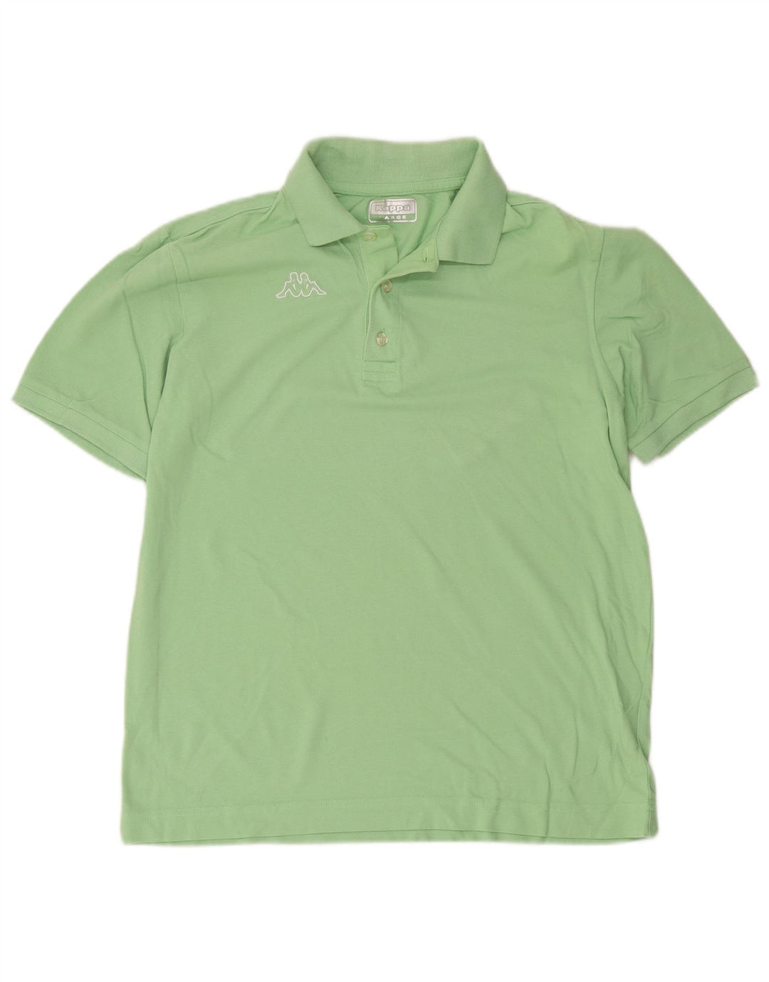 Camisa pólo gráfica masculina Kappa grande algodão verde