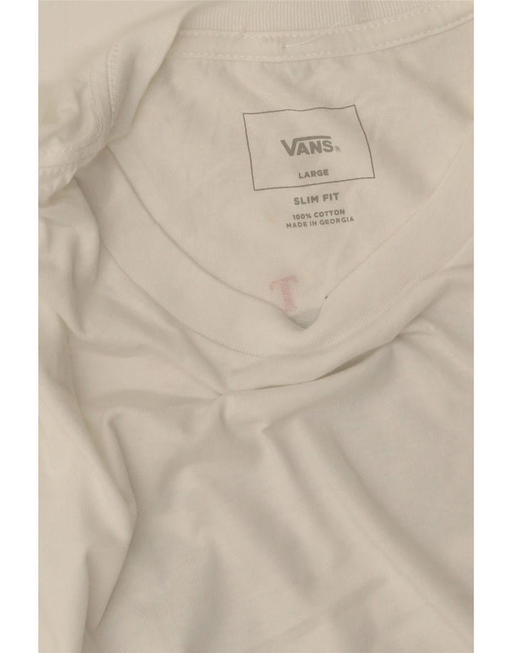 Camiseta VANS Masculina Slim Fit Graphic Top Grande Branco