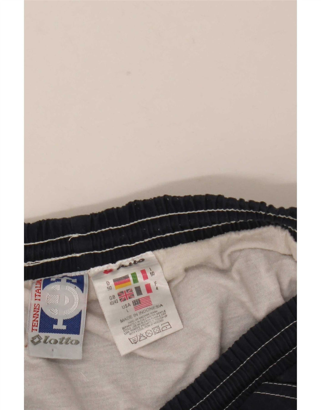 Shorts de natação masculino Lotto UK 40/42 grande poliéster azul marinho