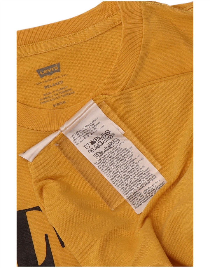 Camiseta Levi's Masculina Relaxed Graphic Top Pequeno Algodão Amarelo