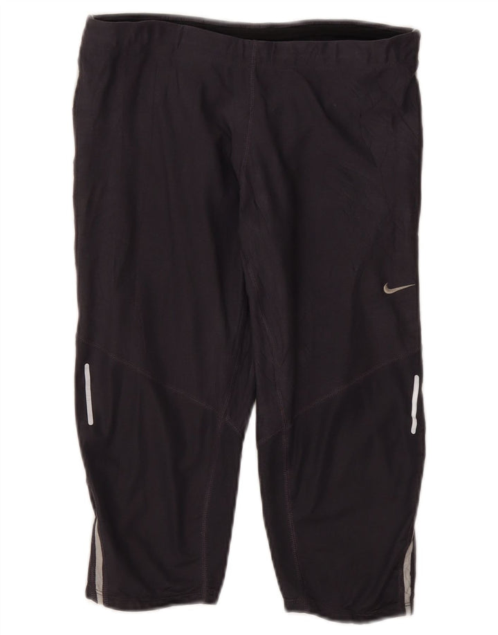 Leggings Nike Dri Fit Capri UK 12 Médio Cinza Poliéster
