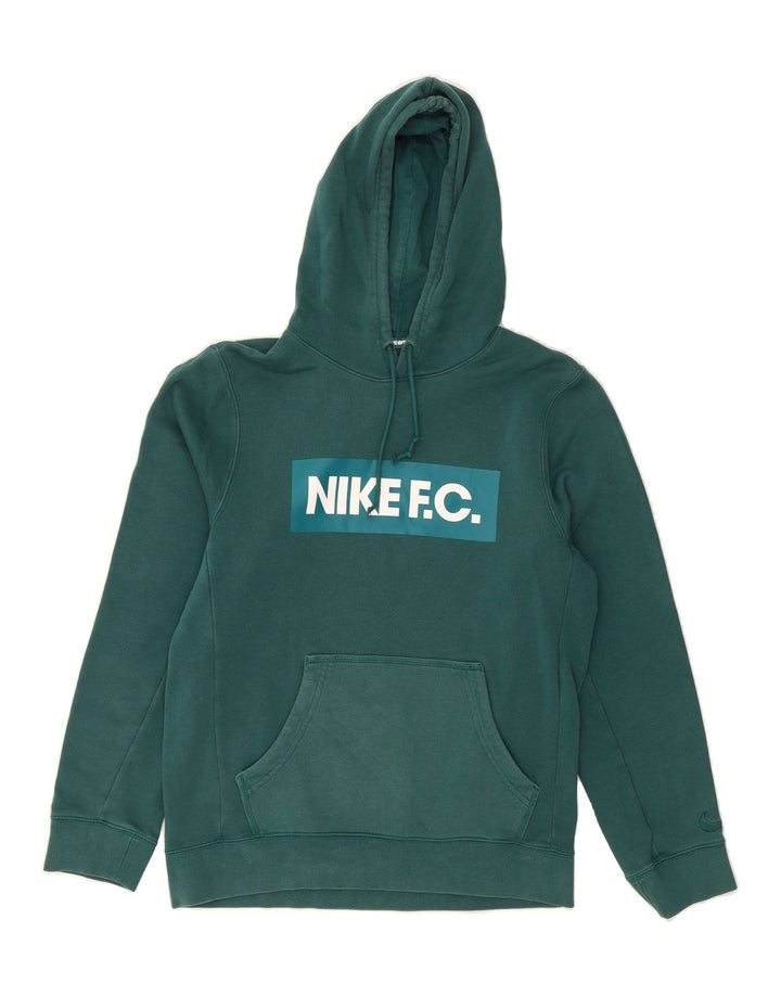 NIKE Mens Graphic Hoodie Jumper Small Green Cotton Vintage Nike and Second-Hand Nike from Messina Hembry 