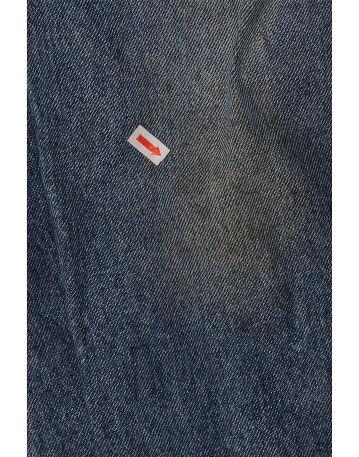 Trussardi Mens Straight Jeans IT 52 XL W38 L32 Azul Algodão