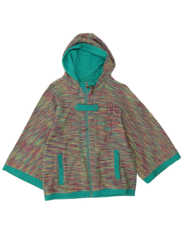 Suéter feminino Billabong com capuz e zíper gráfico UK 12 médio multicolorido