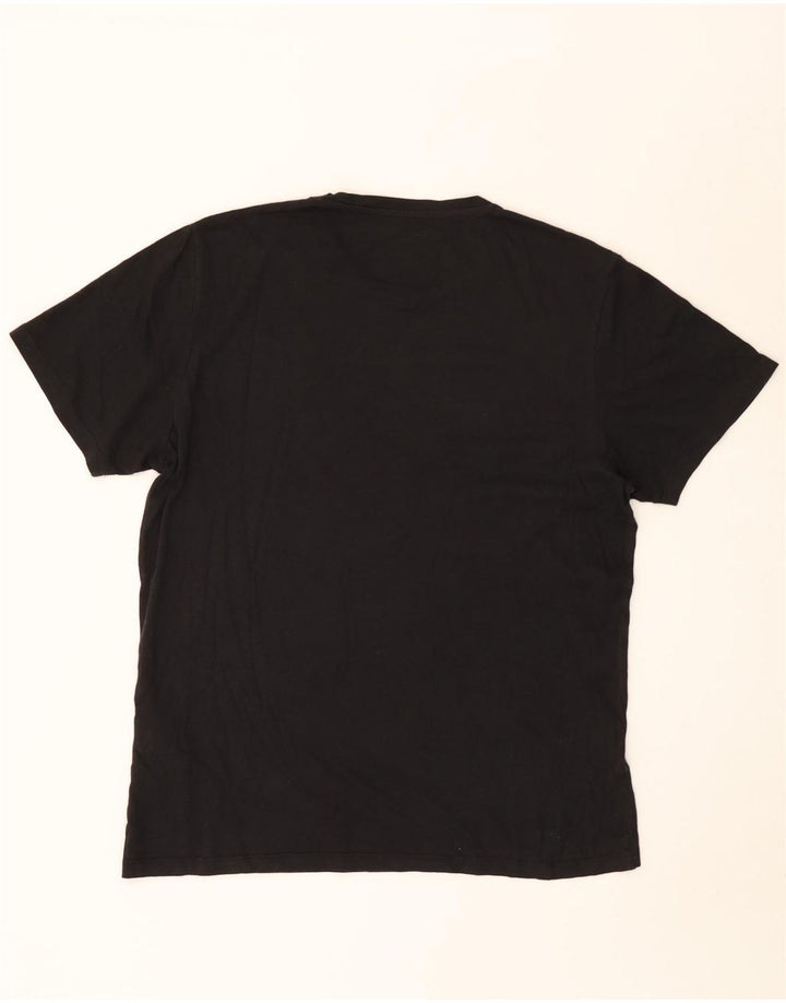 Camiseta masculina Jack & Jones Regular Fit Top grande de algodão preto