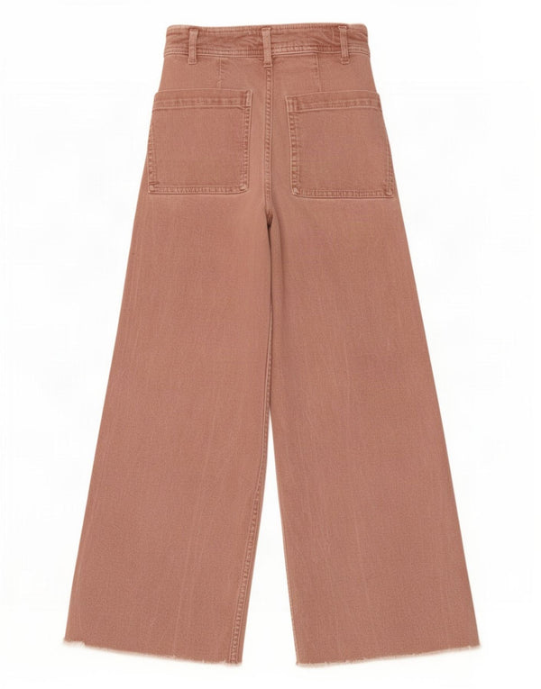 Calça jeans feminina Zara com perna larga EU 32 2XS W22 L24 rosa