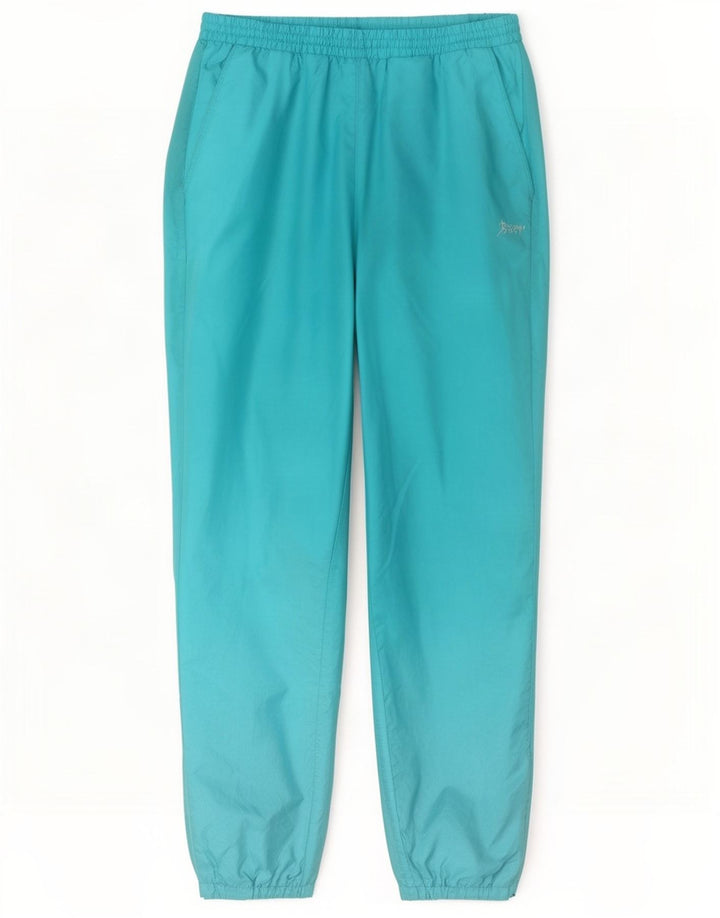 Calça de treino masculina vintage joggers grande poliamida azul