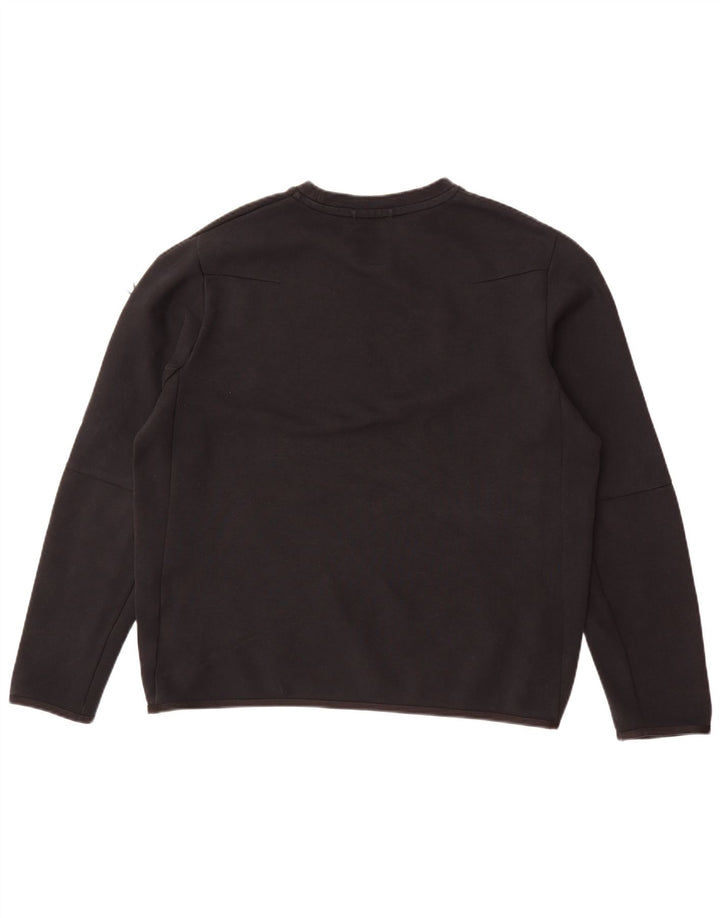 Top masculino NIKE manga comprida grande algodão preto