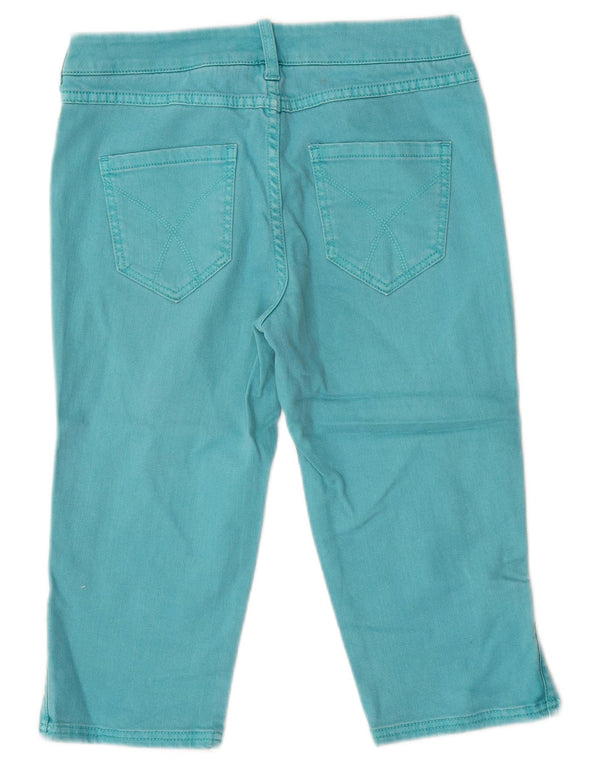 Bermuda feminina Crew Clothing Shorts jeans UK 8 pequeno W28 azul