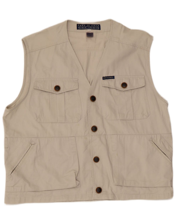 Jaqueta utilitária masculina Rica Lewis UK 42 XL algodão bege