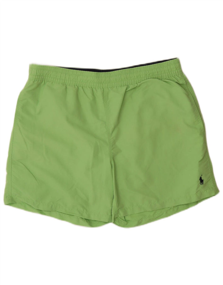 POLO RALPH LAUREN Shorts de natação masculino grande verde nylon