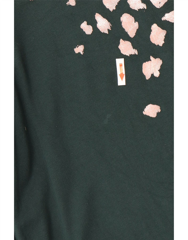 Suéter oversized feminino Oasis UK 10 com estampa animal verde pequena