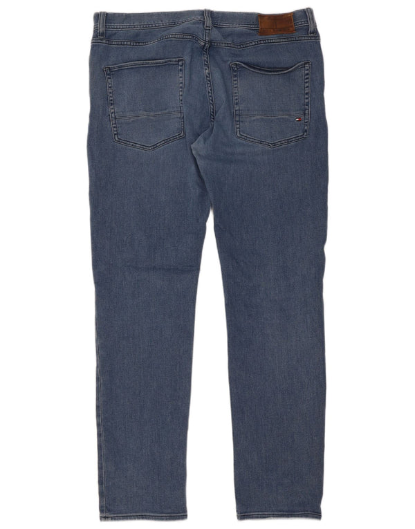 Tommy Hilfiger Masculino Denton Straight Jeans W36 L32 Azul Algodão