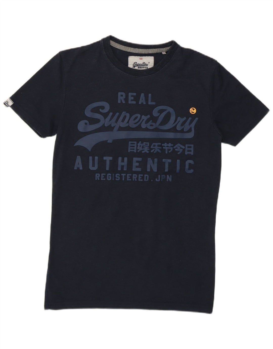 Camiseta masculina SUPERDRY com estampa gráfica XS azul marinho algodão