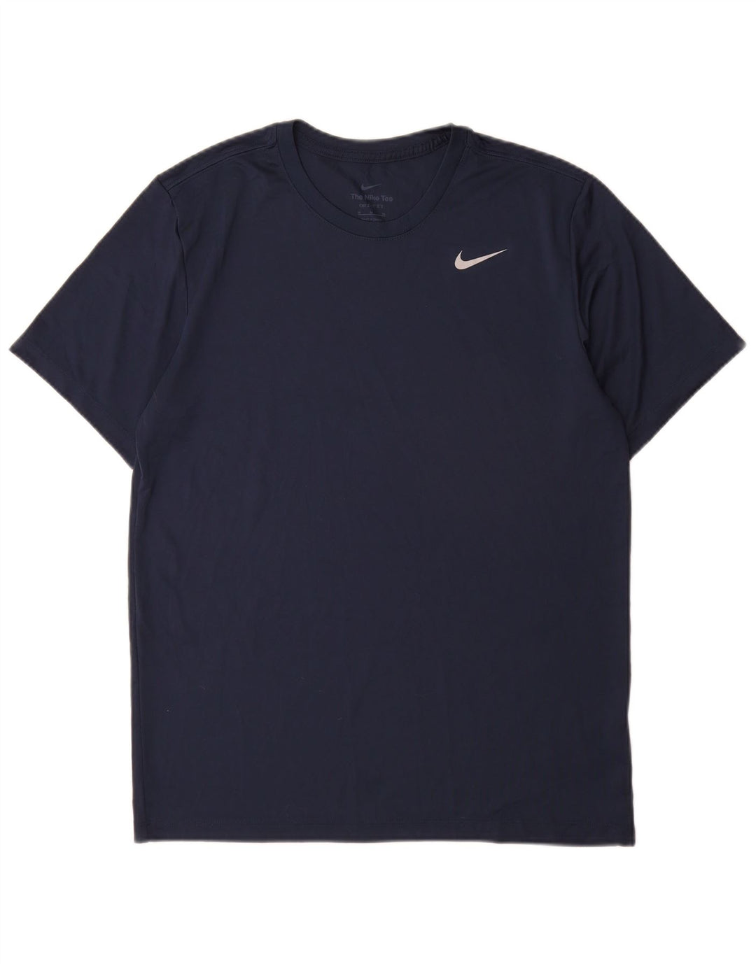 Camiseta Nike Masculina Dri Fit Top Médio Azul Marinho Poliéster