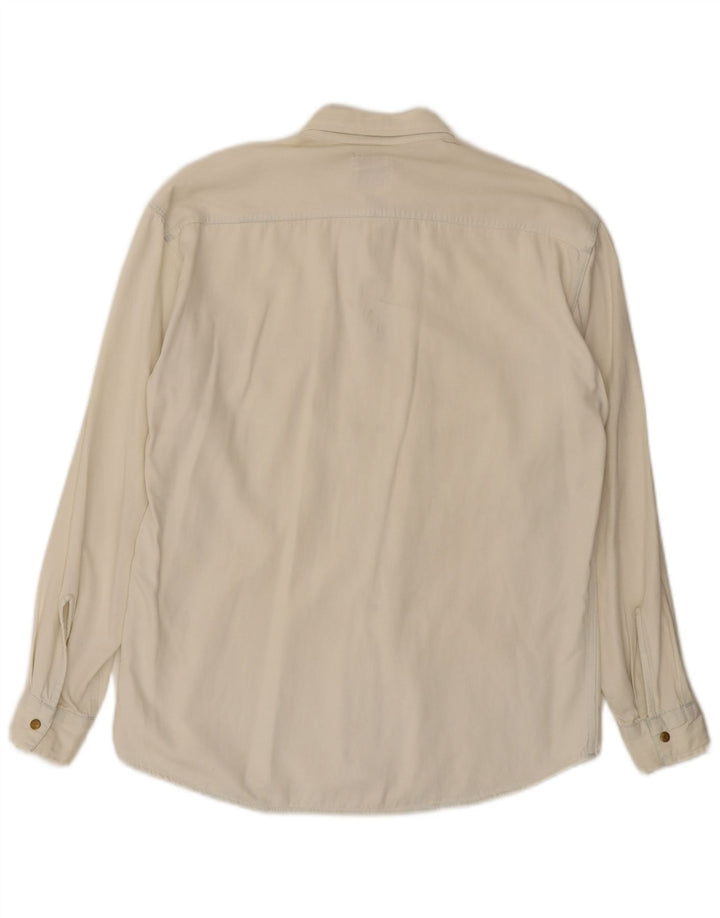 Camisa jeans masculina Carrera pequena off white