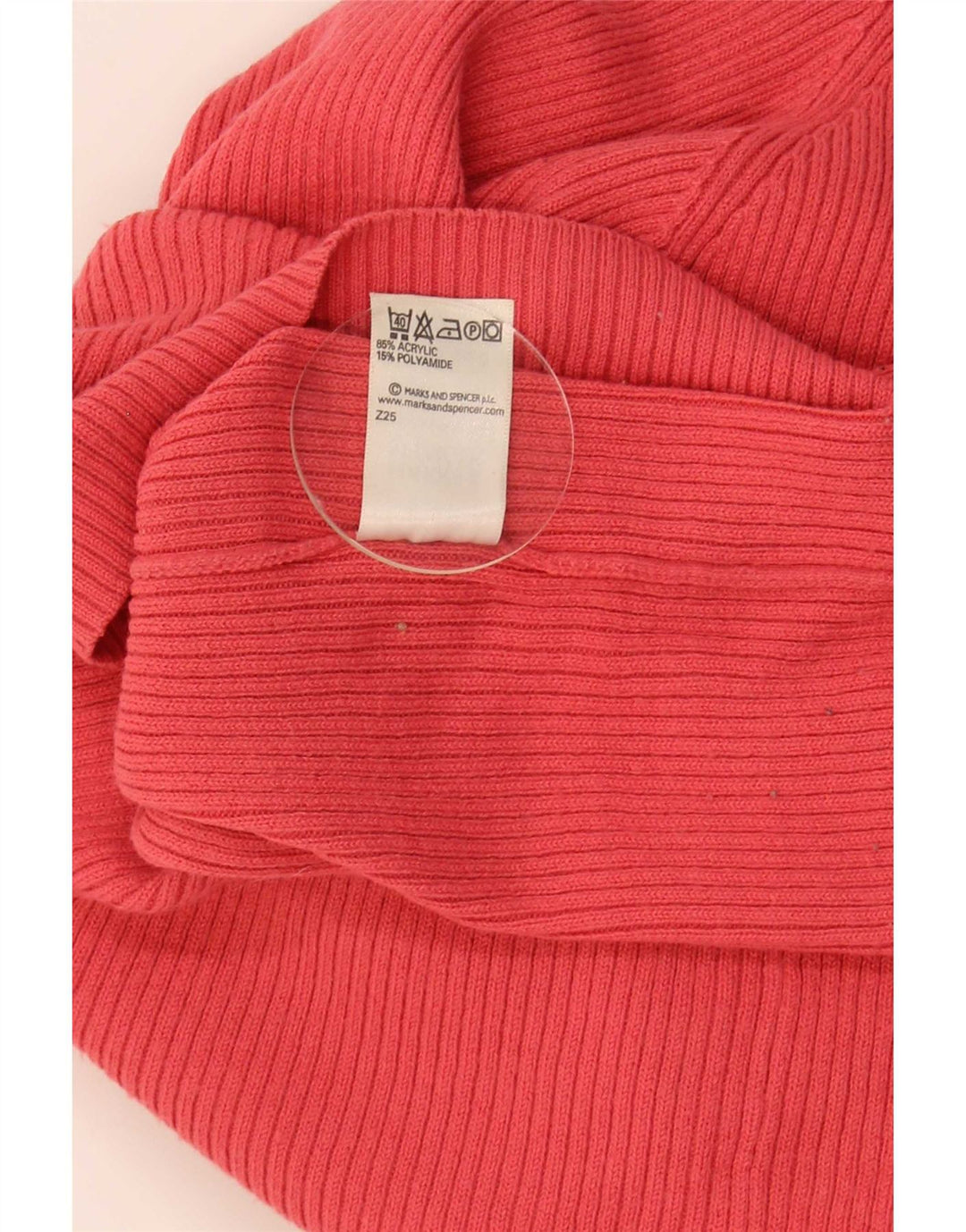 Suéter feminino Marks & Spencer com gola redonda e gola redonda Reino Unido 14 médio vermelho