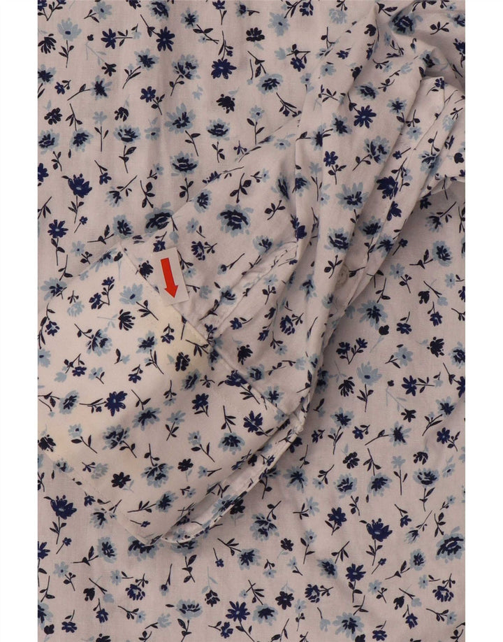 Camisa masculina regular fit Calliope 2XL algodão floral branco