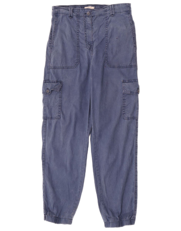 Calça jogger feminina Marks & Spencer UK 10 pequena W26 L28 azul marinho