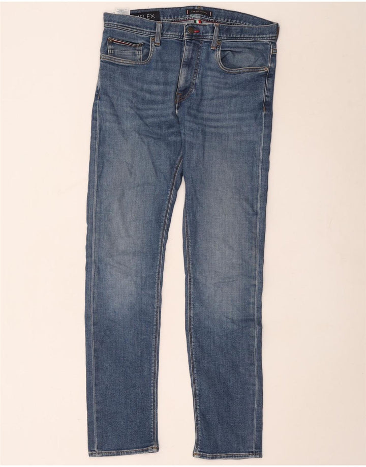 Tommy Hilfiger Masculino Slim Jeans W34 L31 Azul Algodão