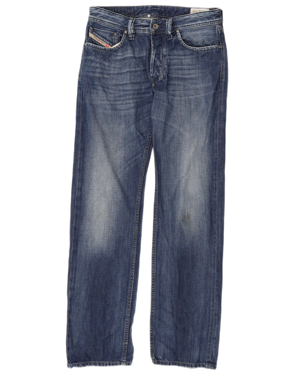 Diesel Mens Larkee Straight Jeans W30 L32 Azul Algodão