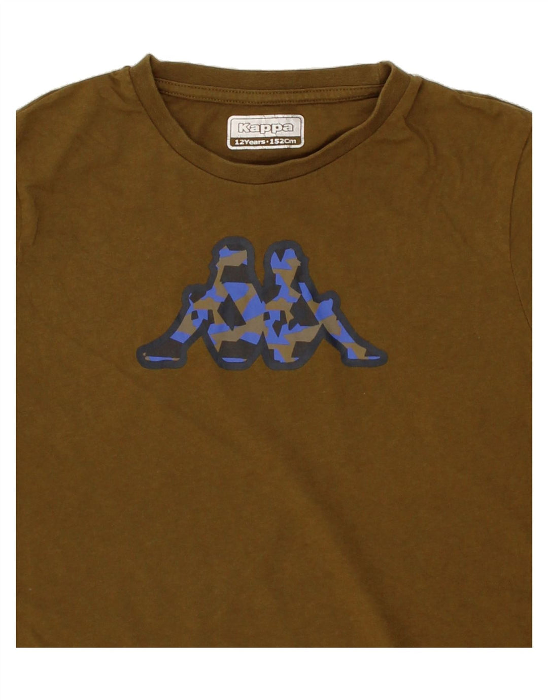 KAPPA Boys Graphic T-Shirt Top 11-12 Years Khaki Cotton Vintage Kappa and Second-Hand Kappa from Messina Hembry 