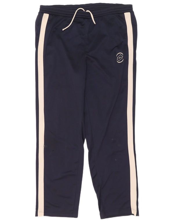 Calça de treino masculina Lotto UK 42/44 XL azul marinho colorblock poliéster