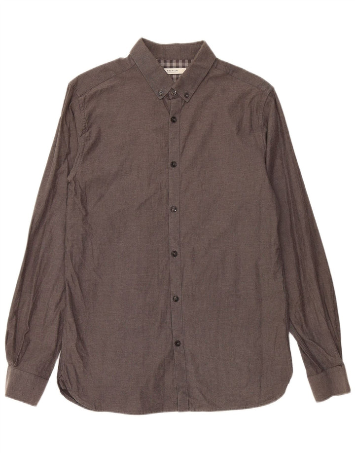 Camisa masculina JACK & JONES algodão cinza médio