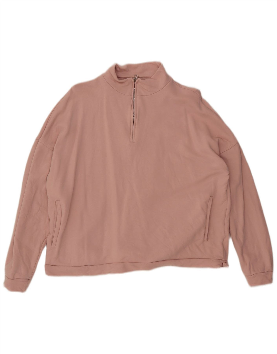 PHASE EIGHT Suéter feminino oversized com gola e zíper UK 12 rosa médio