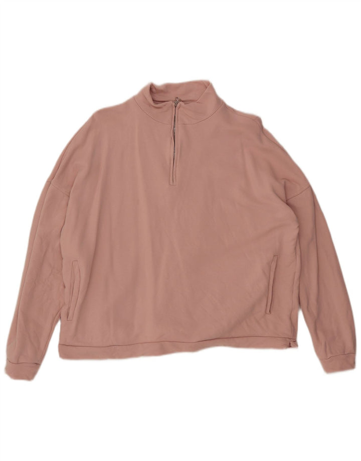 PHASE EIGHT Suéter feminino oversized com gola e zíper UK 12 rosa médio