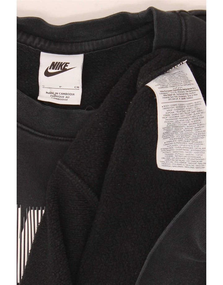 Moletom gráfico masculino Nike Jumper pequeno preto colorblock algodão
