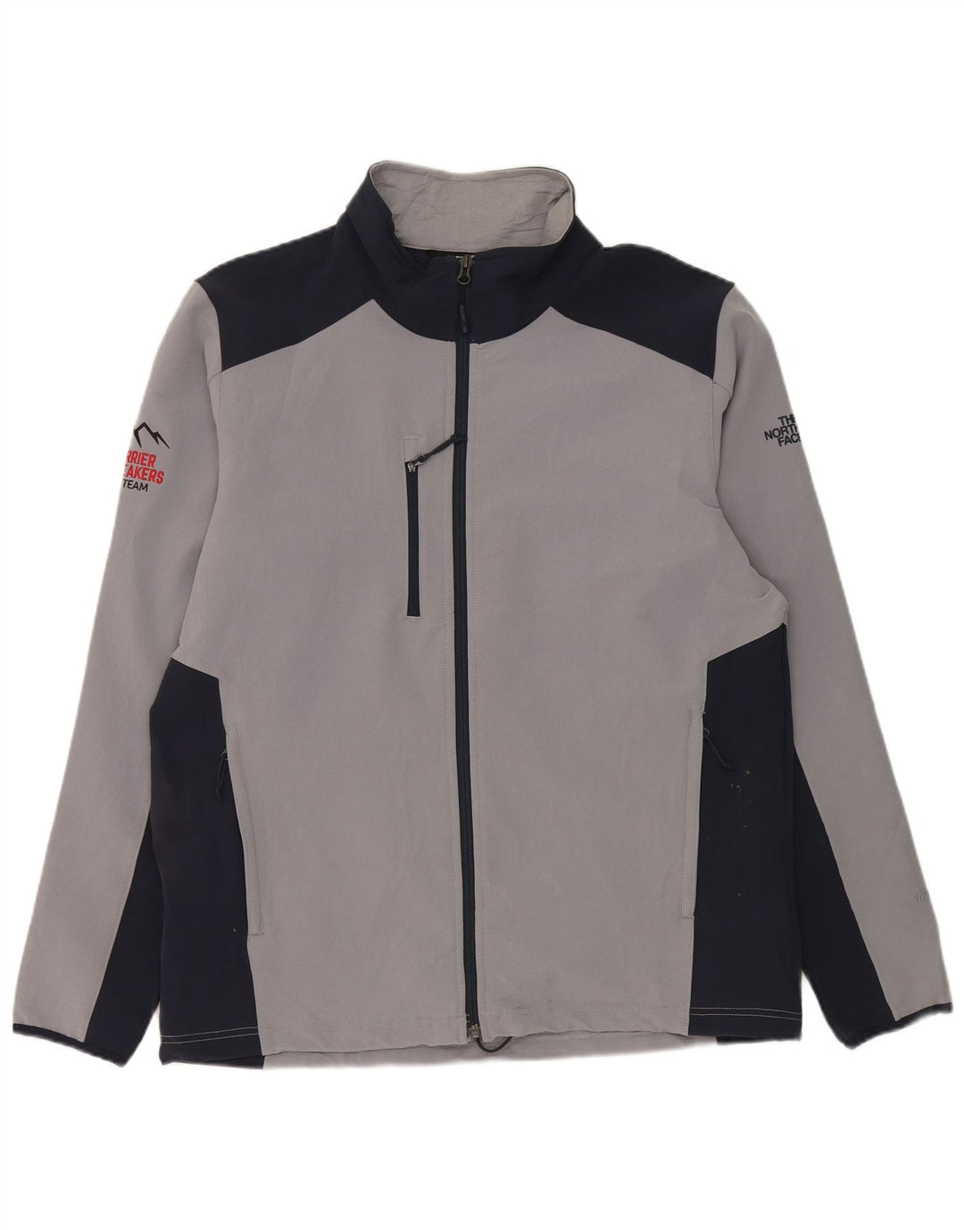 Jaqueta masculina de moletom The North Face grande cinza colorblock poliéster