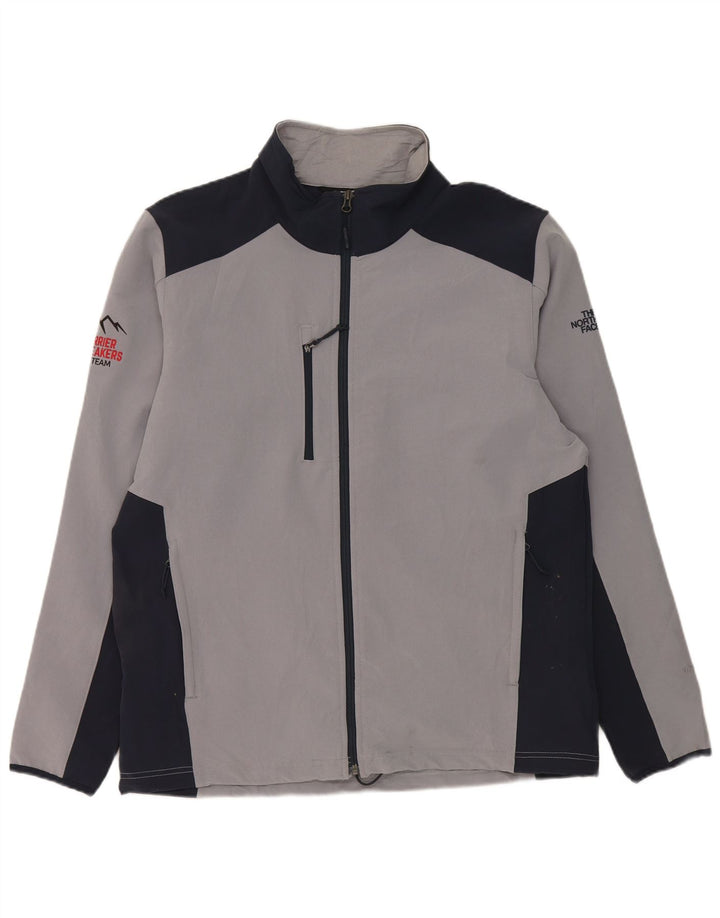 Jaqueta masculina de moletom The North Face grande cinza colorblock poliéster
