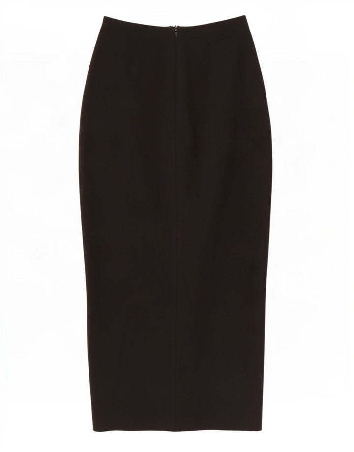 Saia maxi feminina Zara médio W28 algodão preto
