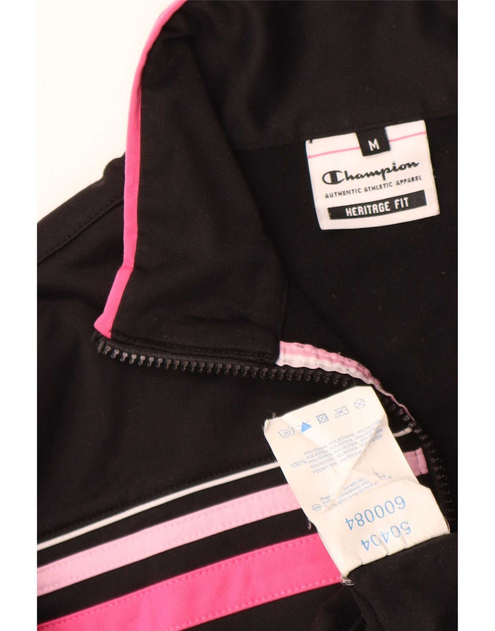 Jaqueta feminina Champion Heritage Fit Tracksuit UK 14 Médio Preto