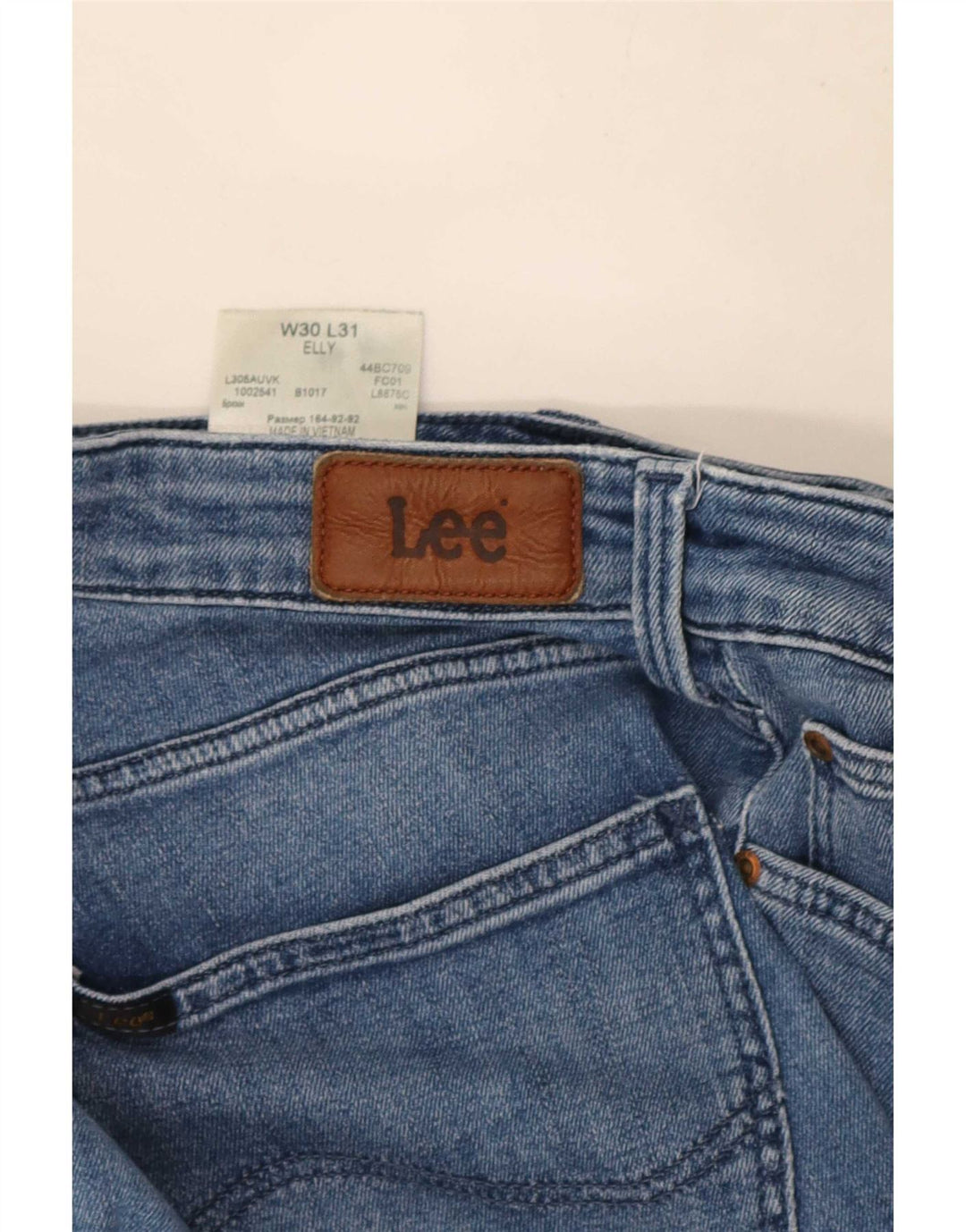 Lee Womens Elly Slim Jeans W30 L31 Azul Algodão