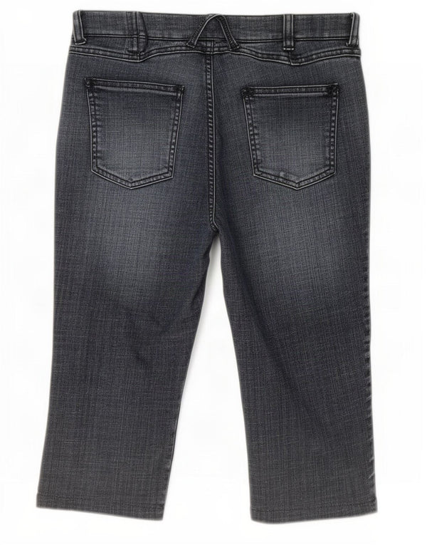 Monsoon Bermuda feminina jeans shorts UK 12 médio W30 algodão azul