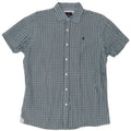 Camisa masculina de manga curta Conte of Florence grande azul guingão